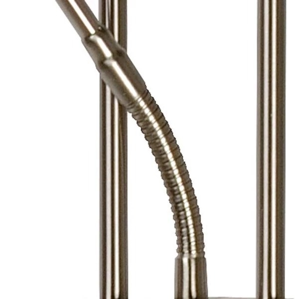 Lucide CHAMPION-LED - Floor reading lamp - Ø 30 cm - LED Dim. - 3000K - Satin Chrome - detail 2